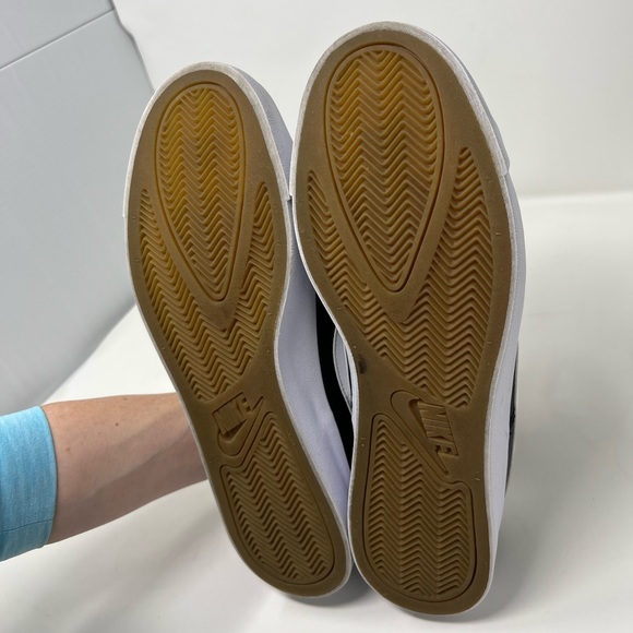 Nike Court Legacy SLP Black + White Leather Sneakers Mens Size 10.5 W/Shoebox - Picture 11 of 14